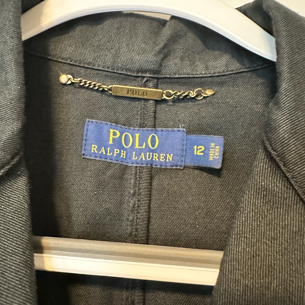 POLO Ralph Lauren Vintage Double-Breasted Nautical Military Jacket in Black